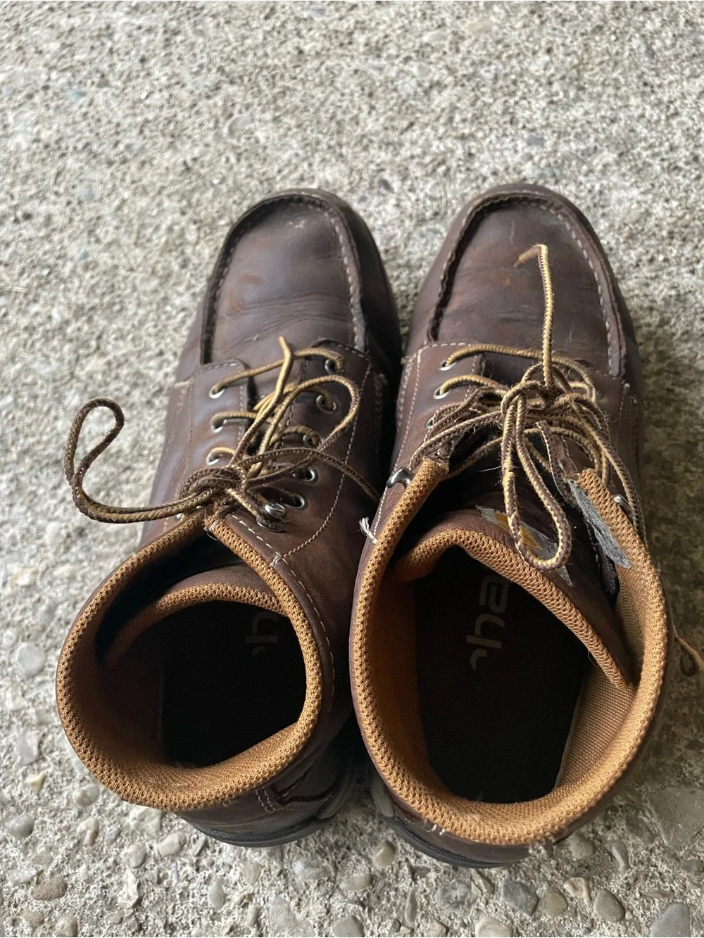 CARHARTT Men's Size 11.5 M CMX4023 Lightweight Casual Wedge Brown Work Boots
